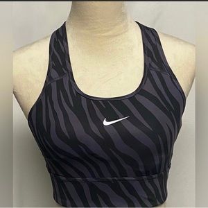 NWT Nike zebra animal print racerback sports bra Size S
